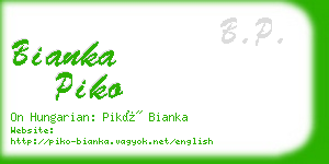 bianka piko business card